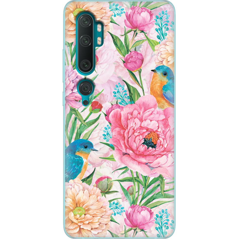 Чехол Uprint Xiaomi Mi Note 10 / Mi Note 10 Pro Birds in Flowers