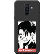 Черный чехол BoxFace Samsung A605 Galaxy A6 Plus 2018 Attack On Titan - Ackerman