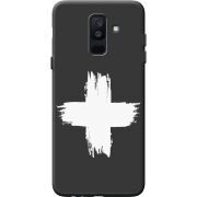 Черный чехол BoxFace Samsung A605 Galaxy A6 Plus 2018 Білий хрест ЗСУ