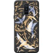 Черный чехол BoxFace Samsung A605 Galaxy A6 Plus 2018 Ластівки