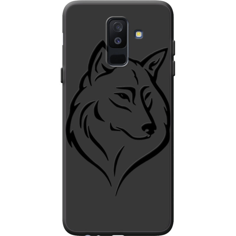 Черный чехол BoxFace Samsung A605 Galaxy A6 Plus 2018 Wolf