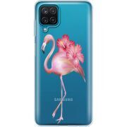Прозрачный чехол BoxFace Samsung A125 Galaxy A12 Floral Flamingo