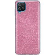 Чехол с блёстками Samsung A125 Galaxy A12 Розовый