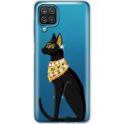 Чехол со стразами Samsung A125 Galaxy A12 Egipet Cat