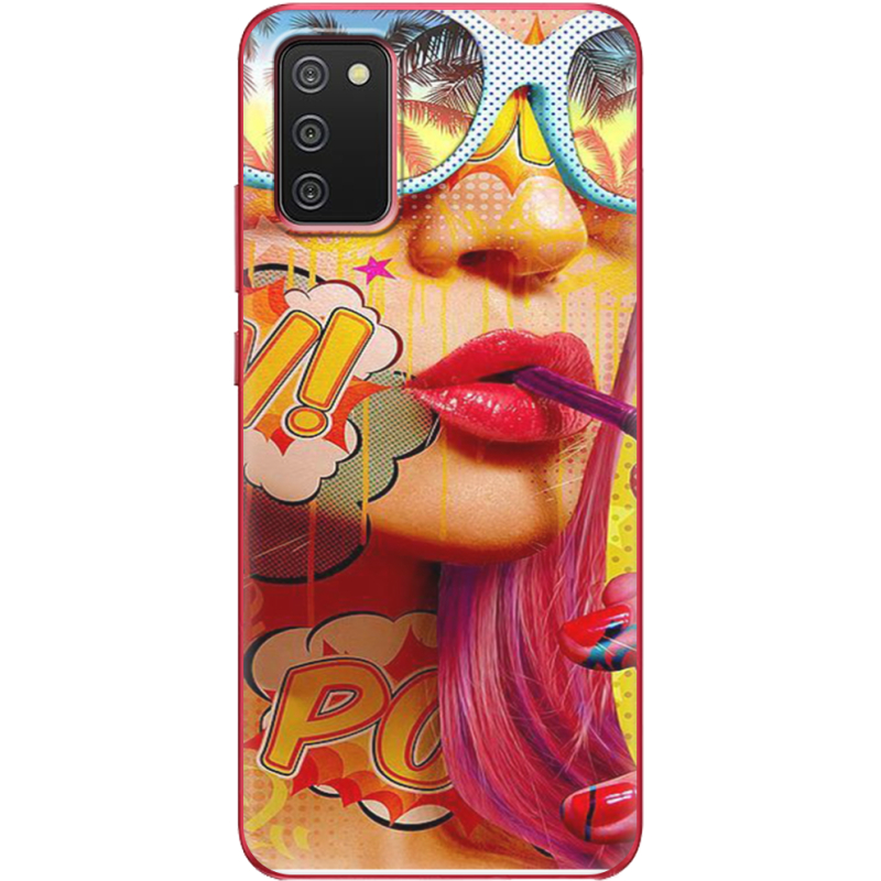 Чехол BoxFace Samsung A025 Galaxy A02S Yellow Girl Pop Art