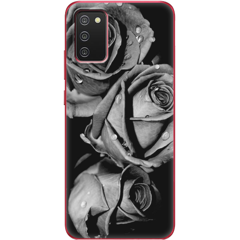 Чехол BoxFace Samsung A025 Galaxy A02S Black and White Roses