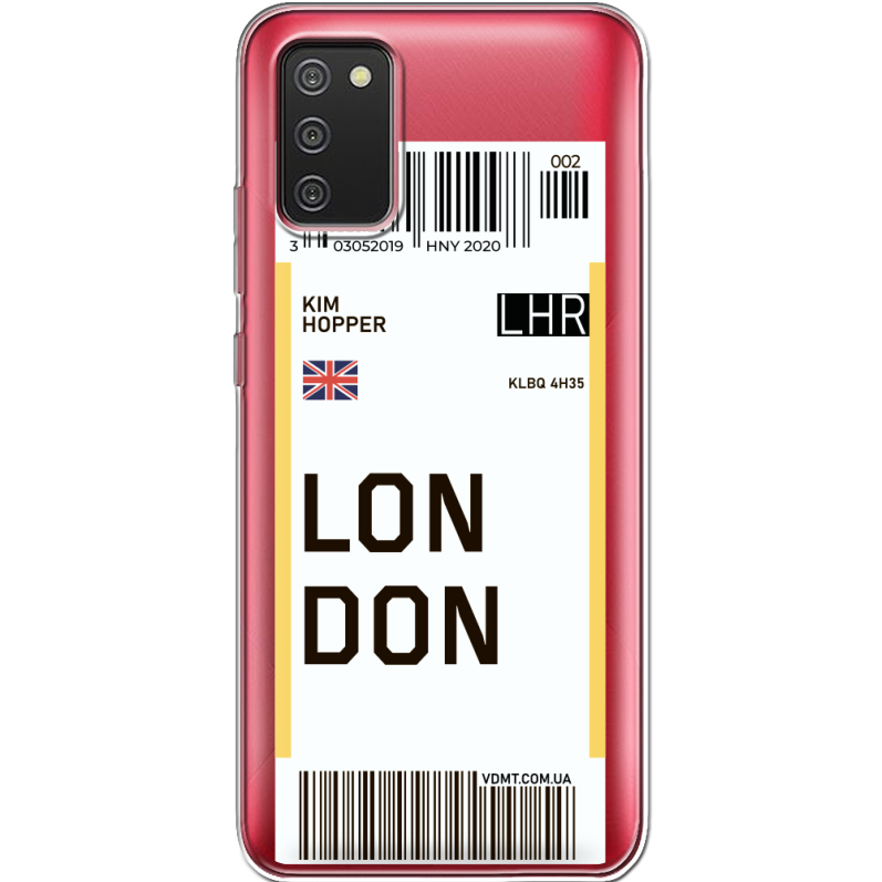 Прозрачный чехол BoxFace Samsung A025 Galaxy A02S Ticket London