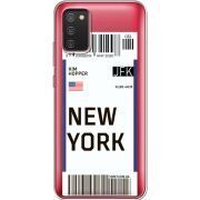 Прозрачный чехол BoxFace Samsung A025 Galaxy A02S Ticket New York