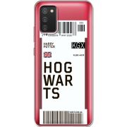 Прозрачный чехол BoxFace Samsung A025 Galaxy A02S Ticket Hogwarts