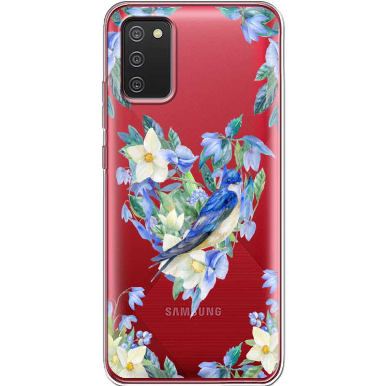 Прозрачный чехол BoxFace Samsung A025 Galaxy A02S Spring Bird