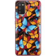 Прозрачный чехол BoxFace Samsung A025 Galaxy A02S Butterfly Morpho