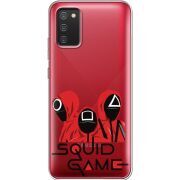 Прозрачный чехол BoxFace Samsung A025 Galaxy A02S siquid game люди в красном