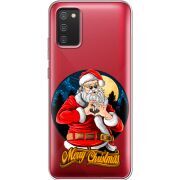 Прозрачный чехол BoxFace Samsung A025 Galaxy A02S Cool Santa