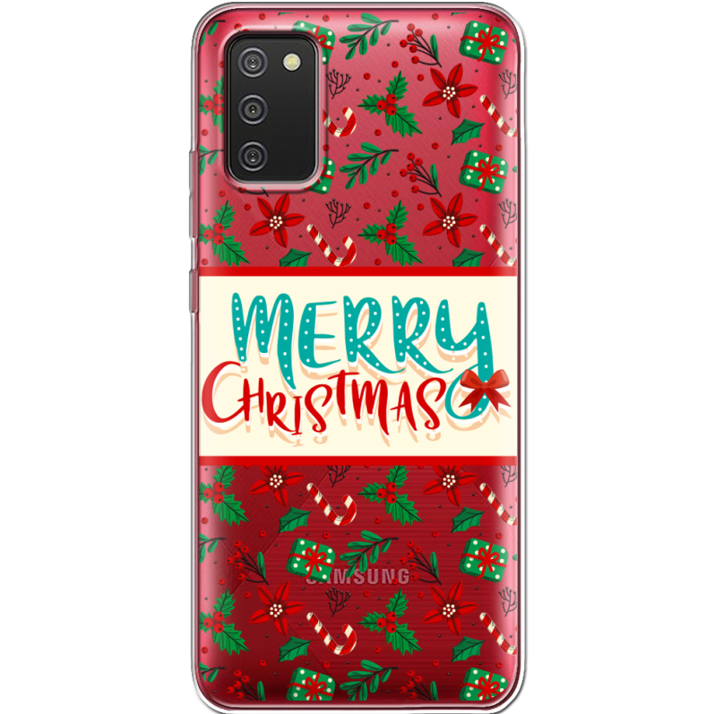 Прозрачный чехол BoxFace Samsung A025 Galaxy A02S Vintage Christmas Pattern