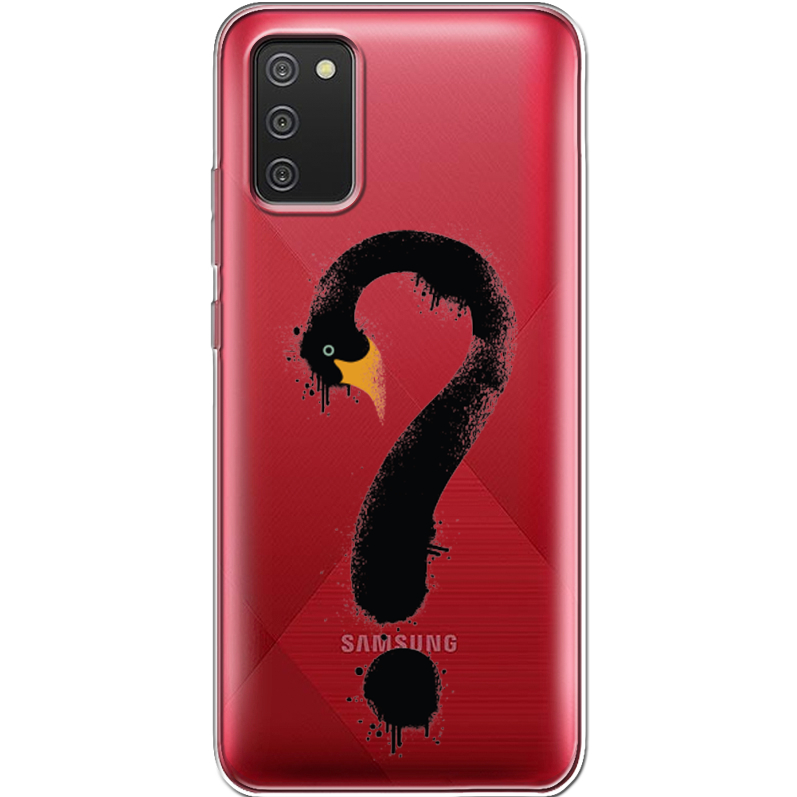 Прозрачный чехол BoxFace Samsung A025 Galaxy A02S Swan question