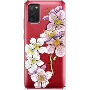 Прозрачный чехол BoxFace Samsung A025 Galaxy A02S Cherry Blossom