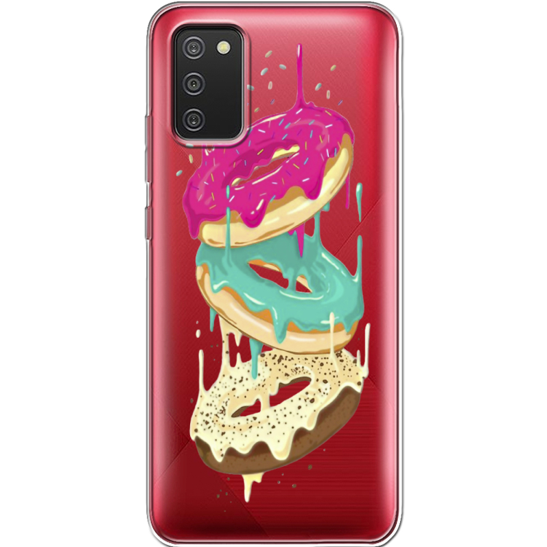 Прозрачный чехол BoxFace Samsung A025 Galaxy A02S Donuts