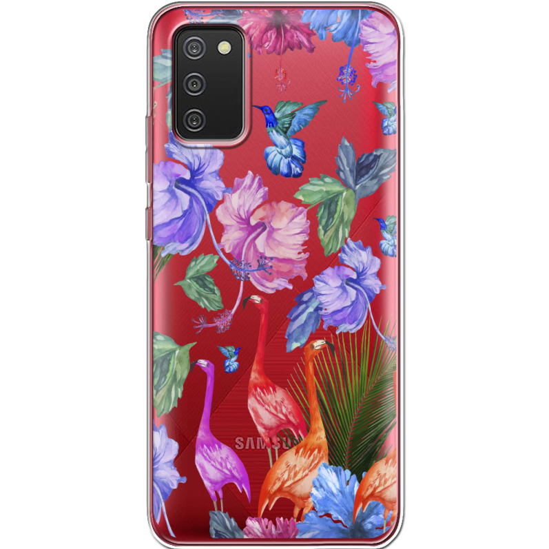 Прозрачный чехол BoxFace Samsung A025 Galaxy A02S Flamingo