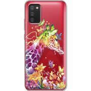 Прозрачный чехол BoxFace Samsung A025 Galaxy A02S Colorful Giraffe
