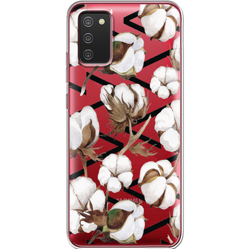 Прозрачный чехол BoxFace Samsung A025 Galaxy A02S Cotton flowers