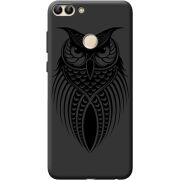 Черный чехол BoxFace Huawei P Smart Owl