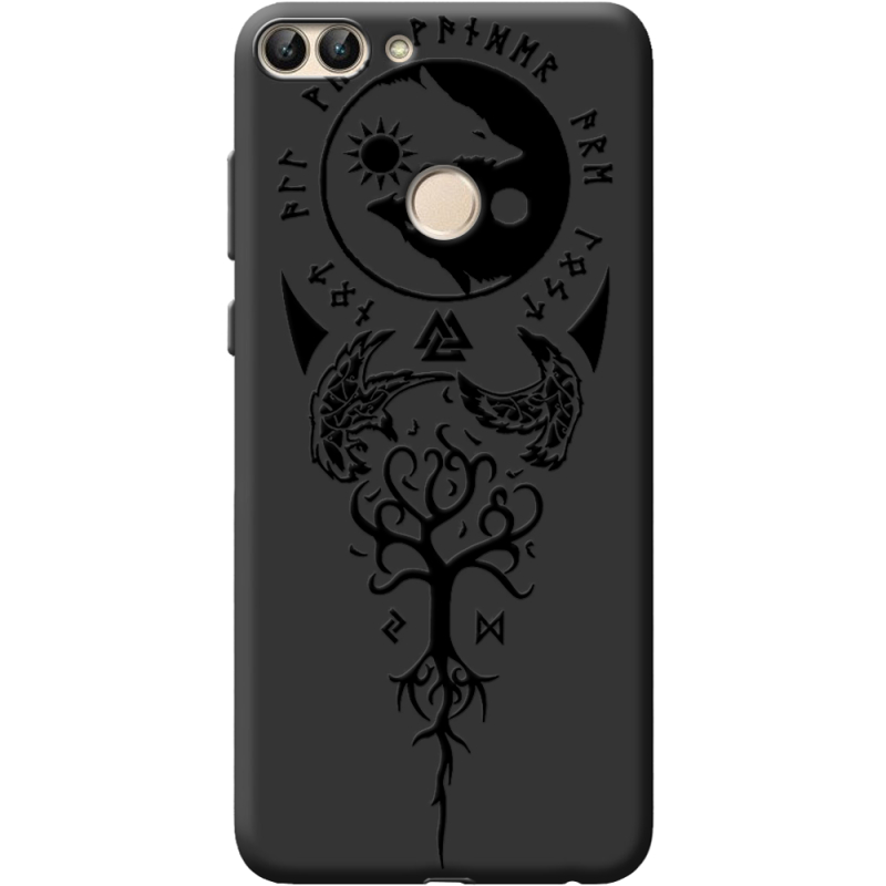 Черный чехол BoxFace Huawei P Smart Hugin and Munin