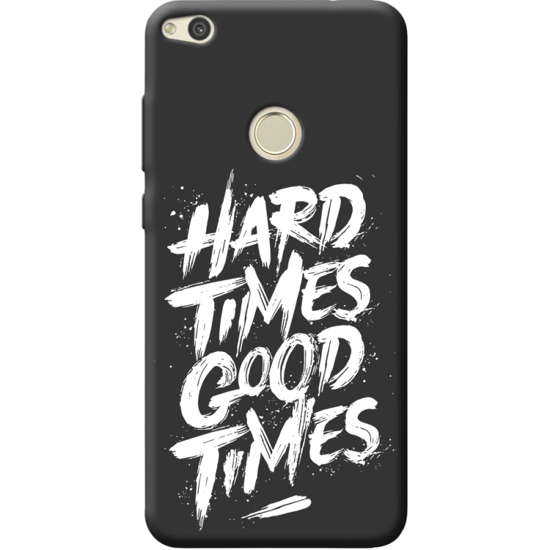 Черный чехол BoxFace Huawei P8 Lite 2017 Hard Times Good Times