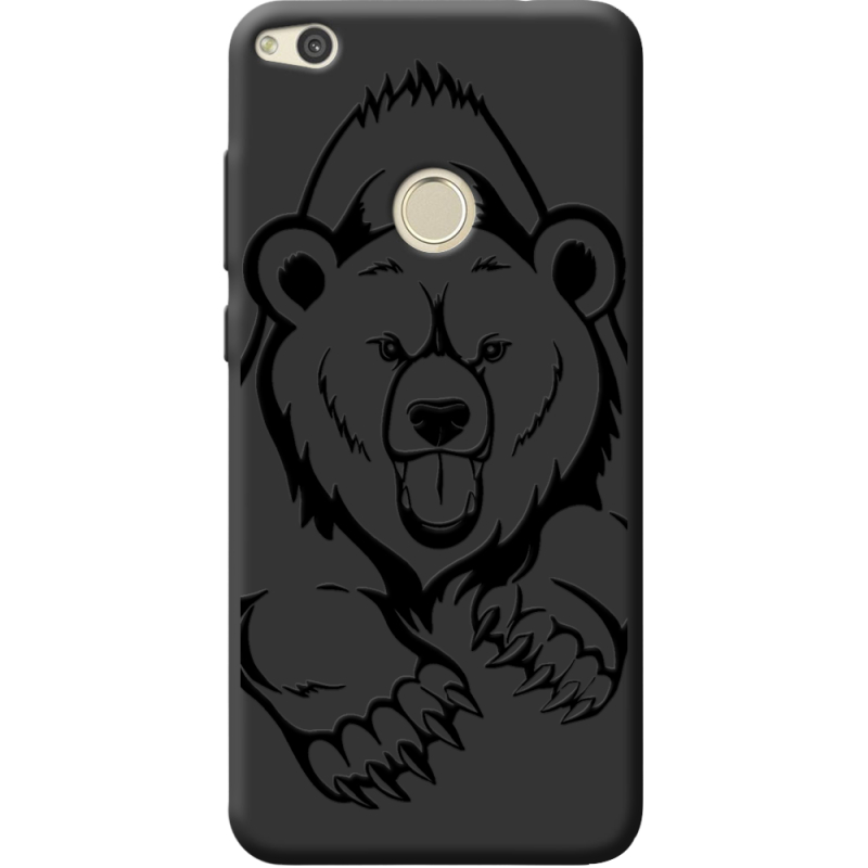 Черный чехол BoxFace Huawei P8 Lite 2017 Grizzly Bear