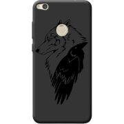 Черный чехол BoxFace Huawei P8 Lite 2017 Wolf and Raven