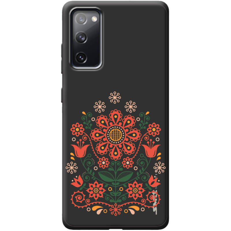 Черный чехол BoxFace Samsung G780 Galaxy S20 FE Ukrainian Ornament