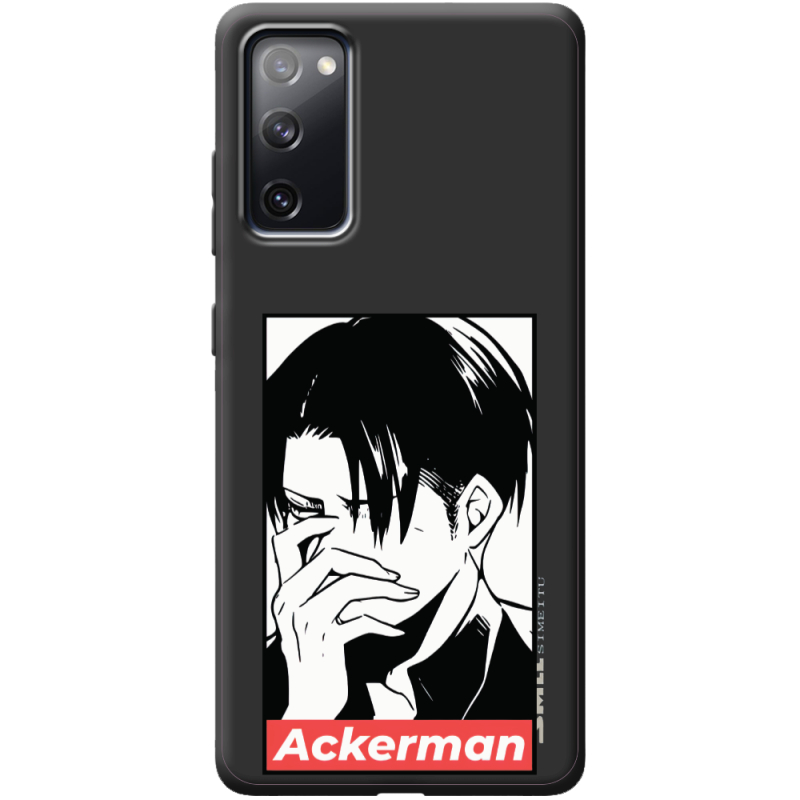Черный чехол BoxFace Samsung G780 Galaxy S20 FE Attack On Titan - Ackerman