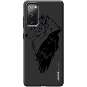 Черный чехол BoxFace Samsung G780 Galaxy S20 FE Wolf and Raven