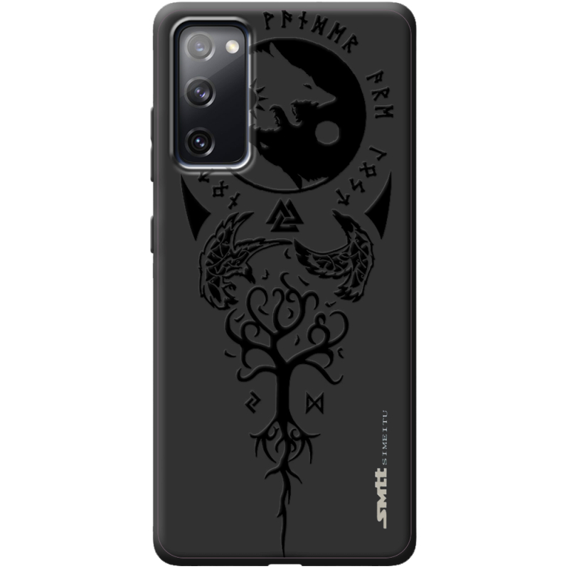 Черный чехол BoxFace Samsung G780 Galaxy S20 FE Hugin and Munin