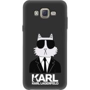 Черный чехол BoxFace Samsung J701 Galaxy J7 Neo Duos Cat in Black