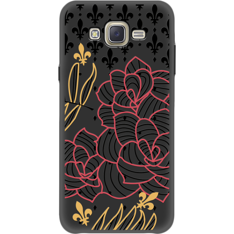 Черный чехол BoxFace Samsung J701 Galaxy J7 Neo Duos FranceFlowers