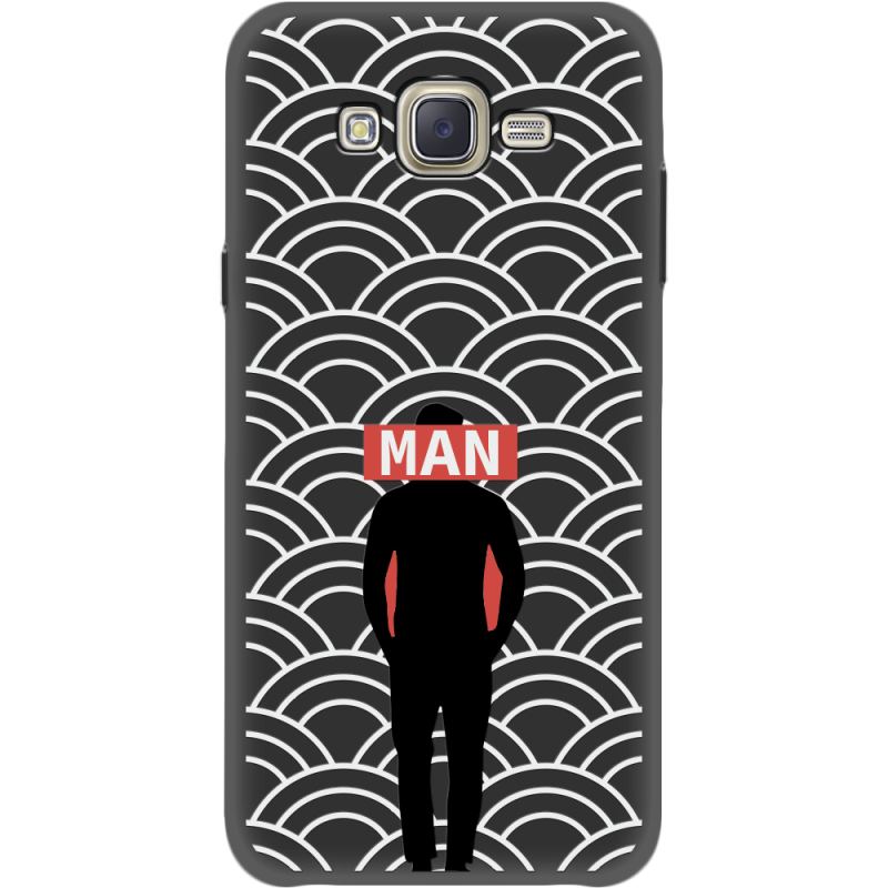 Черный чехол BoxFace Samsung J701 Galaxy J7 Neo Duos Man Pattern