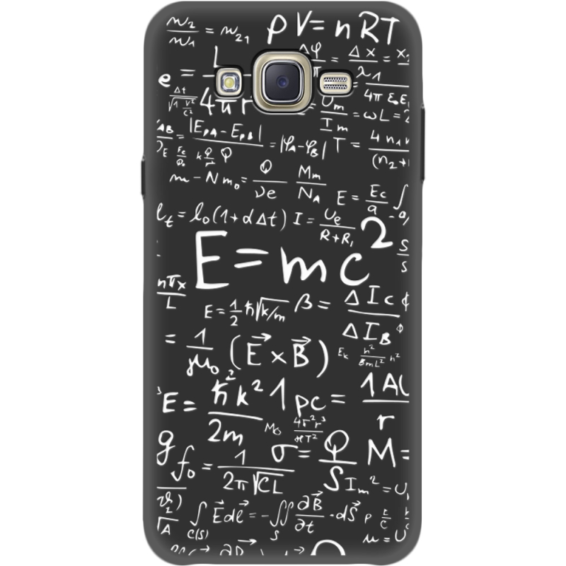 Черный чехол BoxFace Samsung J701 Galaxy J7 Neo Duos E=mc2
