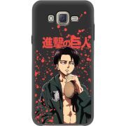 Черный чехол BoxFace Samsung J701 Galaxy J7 Neo Duos Атака Титанов Леви