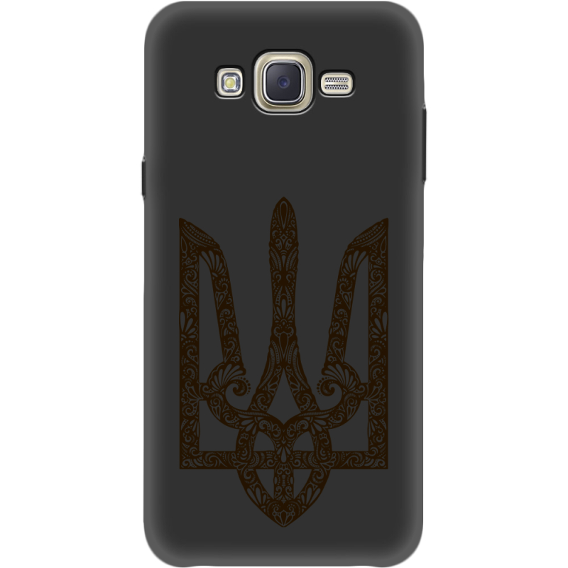 Черный чехол BoxFace Samsung J701 Galaxy J7 Neo Duos Ukrainian Trident