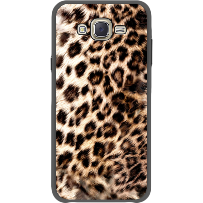 Черный чехол BoxFace Samsung J701 Galaxy J7 Neo Duos Леопардовий