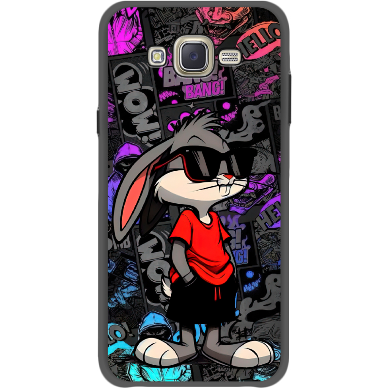 Черный чехол BoxFace Samsung J701 Galaxy J7 Neo Duos Малий вухань