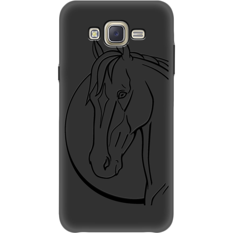 Черный чехол BoxFace Samsung J701 Galaxy J7 Neo Duos Horse