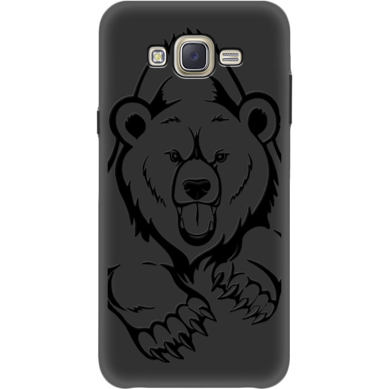 Черный чехол BoxFace Samsung J701 Galaxy J7 Neo Duos Grizzly Bear