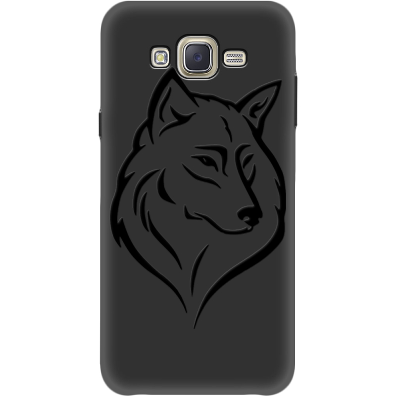 Черный чехол BoxFace Samsung J701 Galaxy J7 Neo Duos Wolf