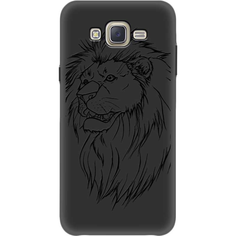 Черный чехол BoxFace Samsung J701 Galaxy J7 Neo Duos Lion