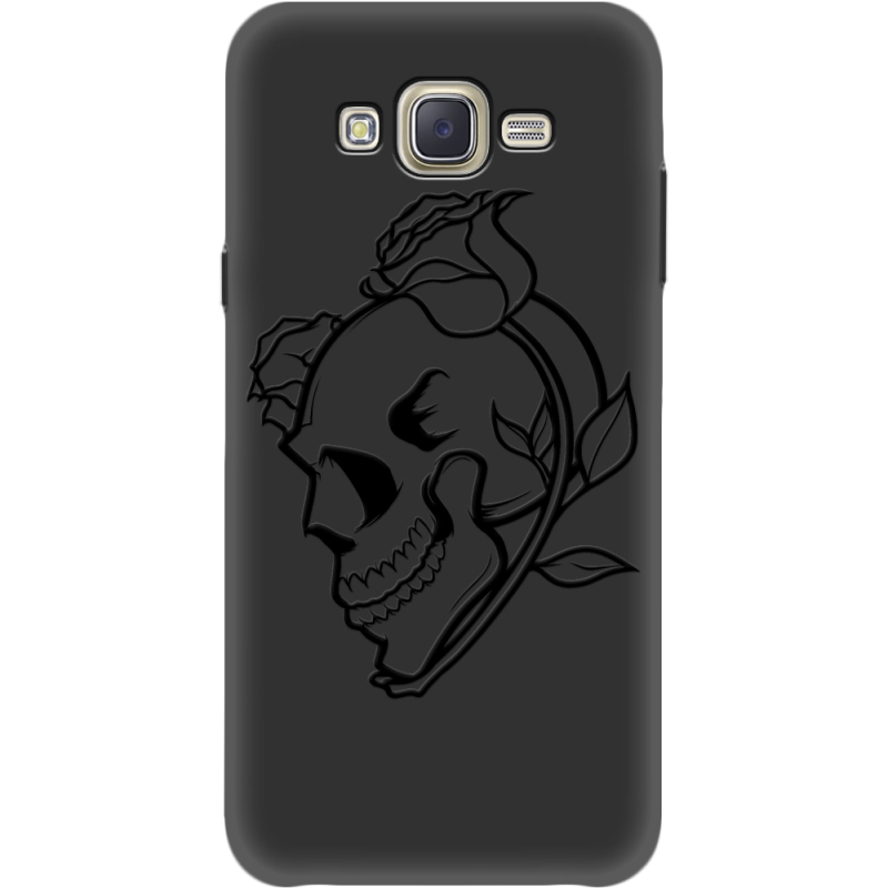 Черный чехол BoxFace Samsung J701 Galaxy J7 Neo Duos Skull and Roses