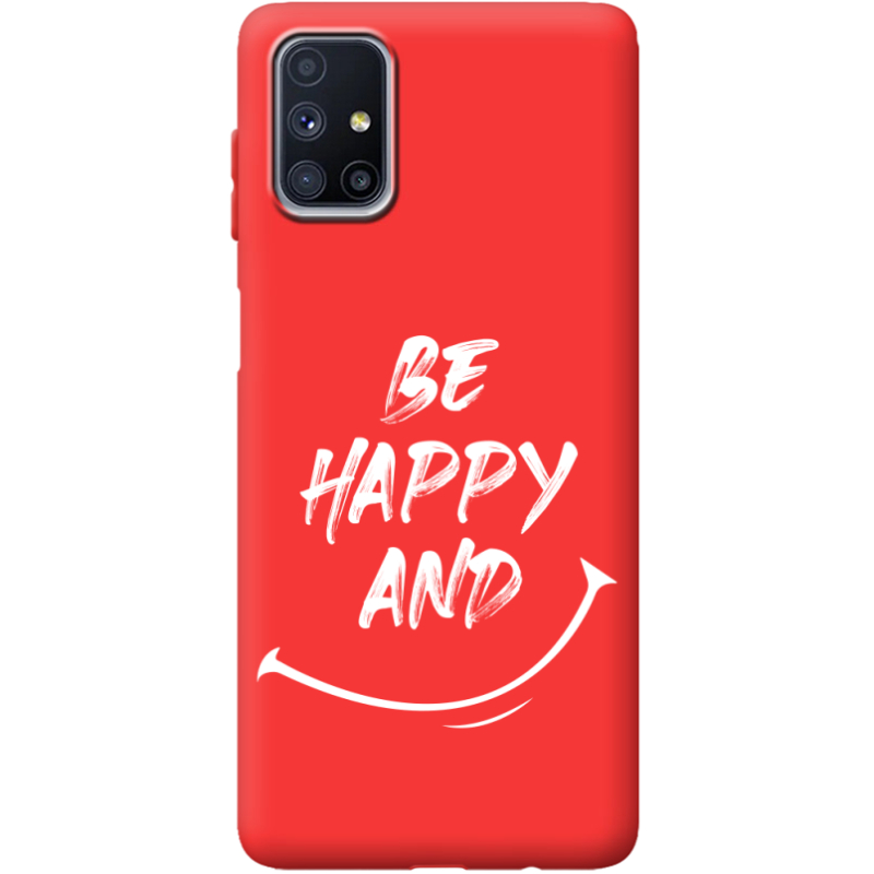 Красный чехол BoxFace Samsung M515 Galaxy M51 be happy and