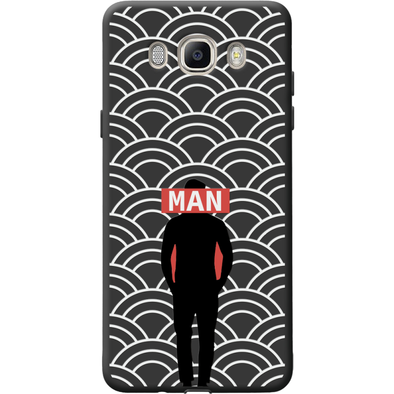 Черный чехол BoxFace Samsung J510 Galaxy J5 2016 Man Pattern