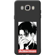 Черный чехол BoxFace Samsung J510 Galaxy J5 2016 Attack On Titan - Ackerman