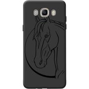 Черный чехол BoxFace Samsung J510 Galaxy J5 2016 Horse